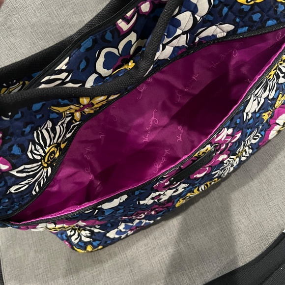 Vera Bradley Large Grand Traveler Bag Cotton Signature African Violet Floral - Picture 7 of 7